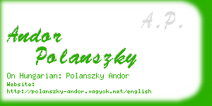 andor polanszky business card